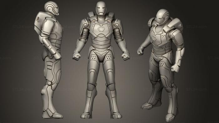 Figurines heroes, monsters and demons (Ironman Gemini, STKM_0900) 3D models for cnc